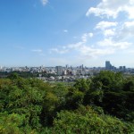 the view from the ruin of Sendai castle 