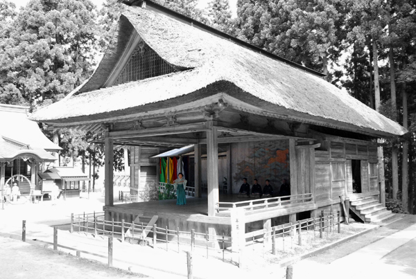 Hakusen Shrine in Chuson-ji temple area